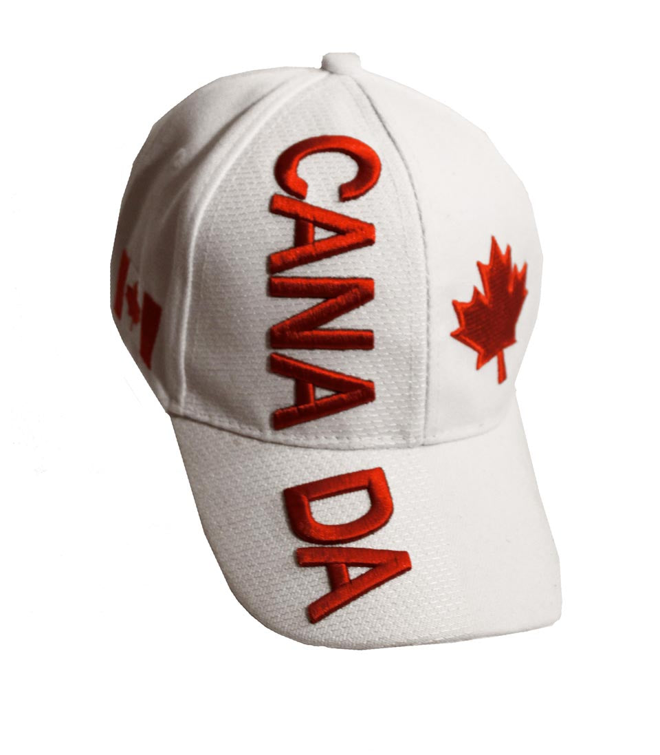 3D Canada Hat - White