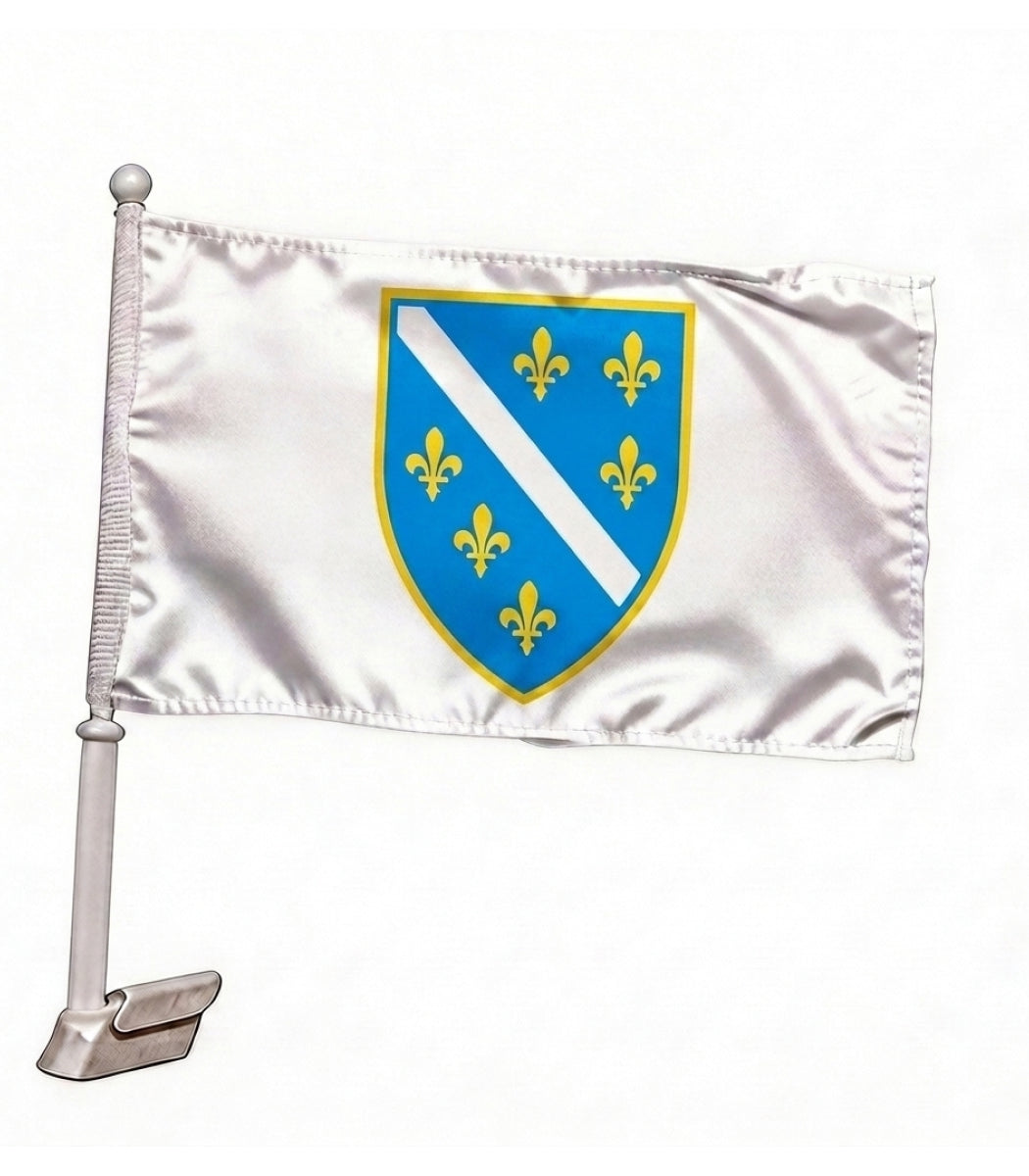 Bosnia Crest Car Flag