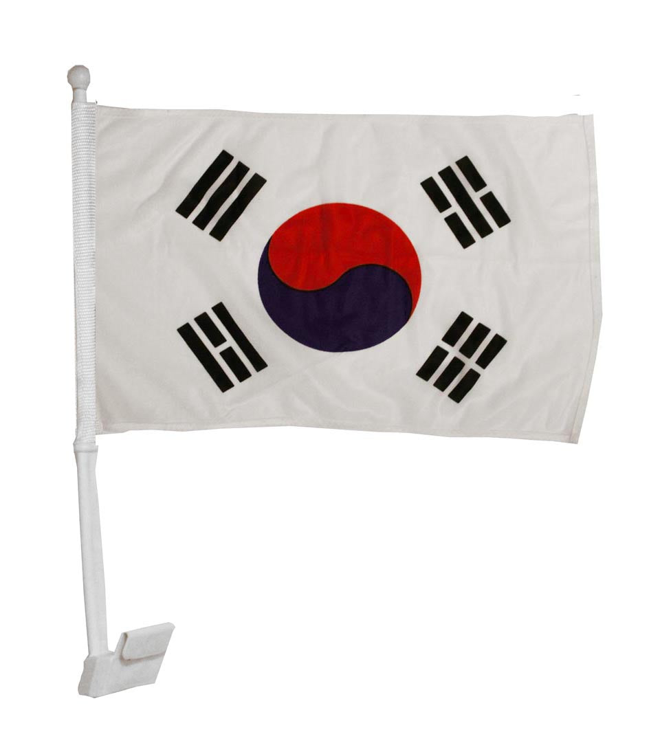South Korea Car Flag