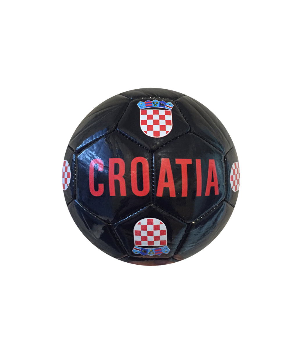 Croatia Small Soccer Ball - Black